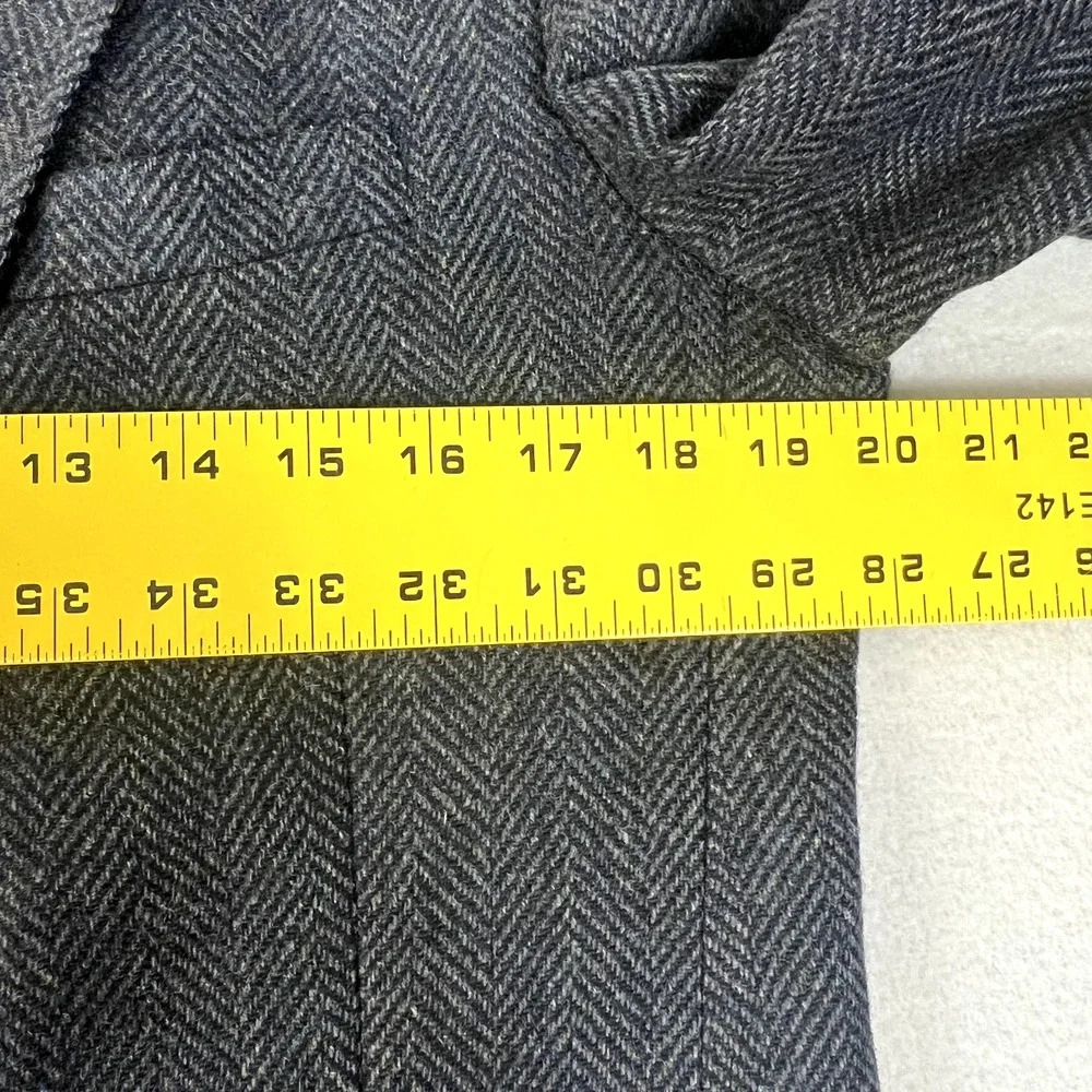 Imperial By Haggar Blazer Sport Coat Men’s 38 100% Wool Blue Herringbone USA